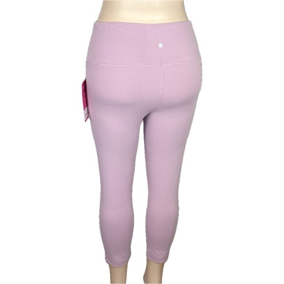 Yogalicious L Pink Mauve High Waisted Nude Tech Stretch Capri Active Legging - Picture 4 of 6